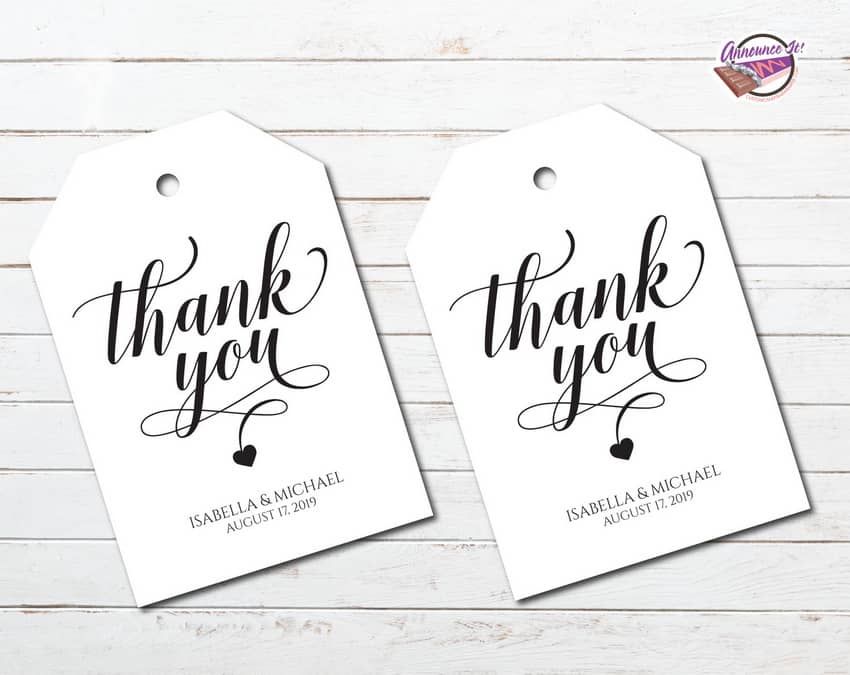 Minimalist Thank You Tags