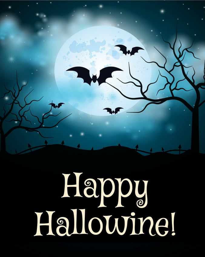 Happy Hallowine Halloween Wine Labels