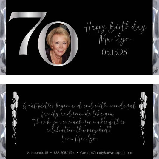 Photo Birthday Candy Bar Wrappers