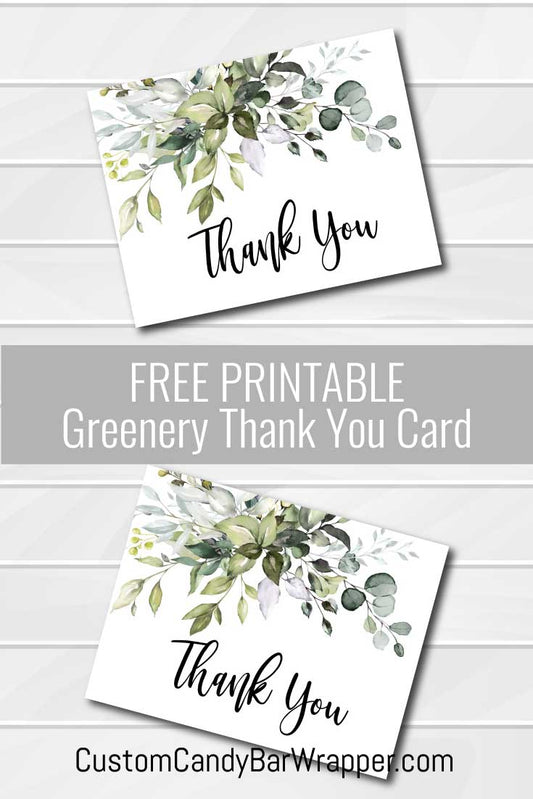 Free Printable Greenery Thank You Cards