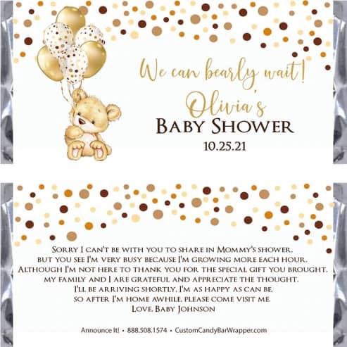 Teddy Bear Baby Shower Favors
