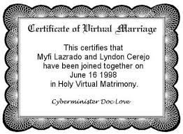 Virtual Marriage Certificates
