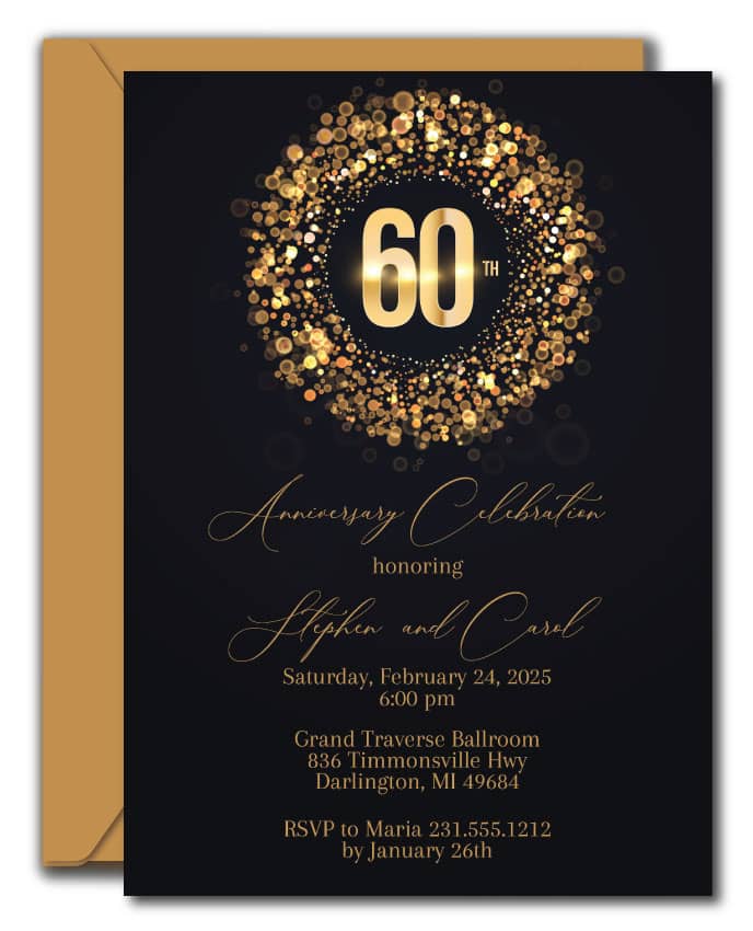 60th Anniversary Invitations