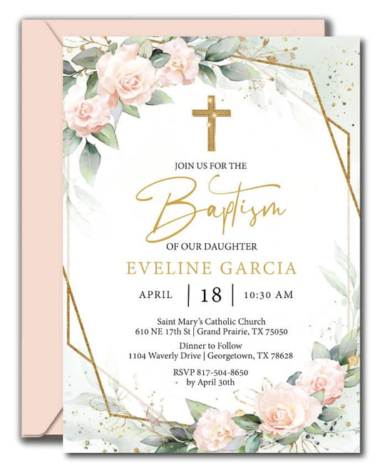 Girl Baptism Invitation