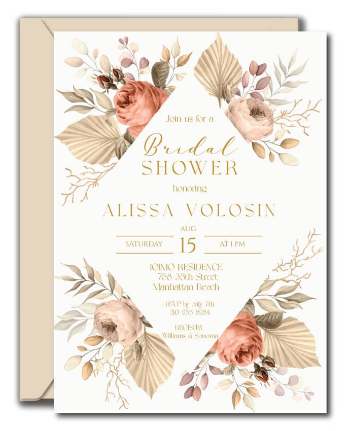 Boho Bridal Shower Invitation