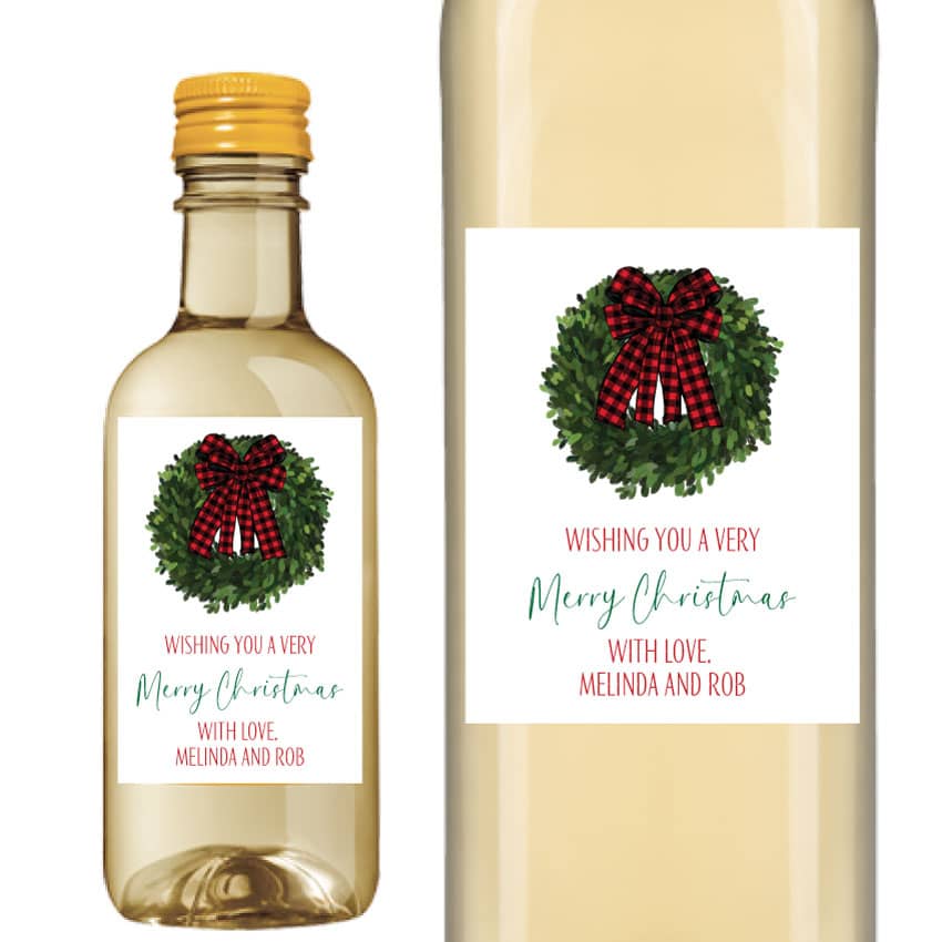 Boxwood Christmas Wine Labels