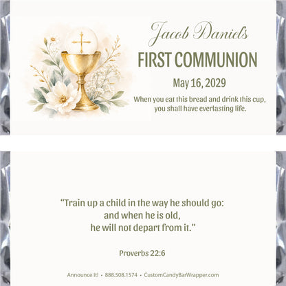 Sacrament First Communion Candy Bar Wrappers