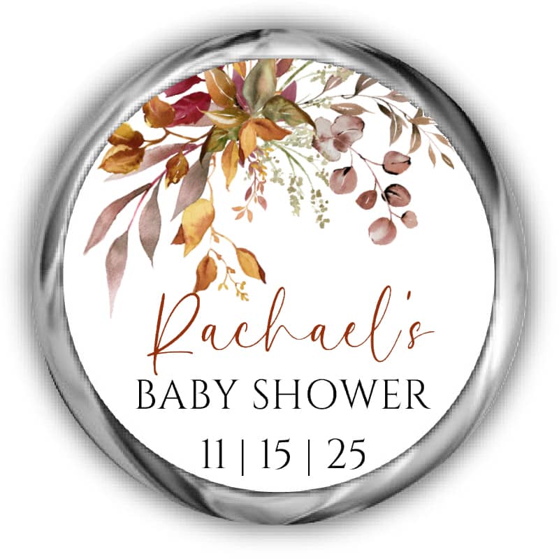 Fall Baby Shower Kisses Sticker