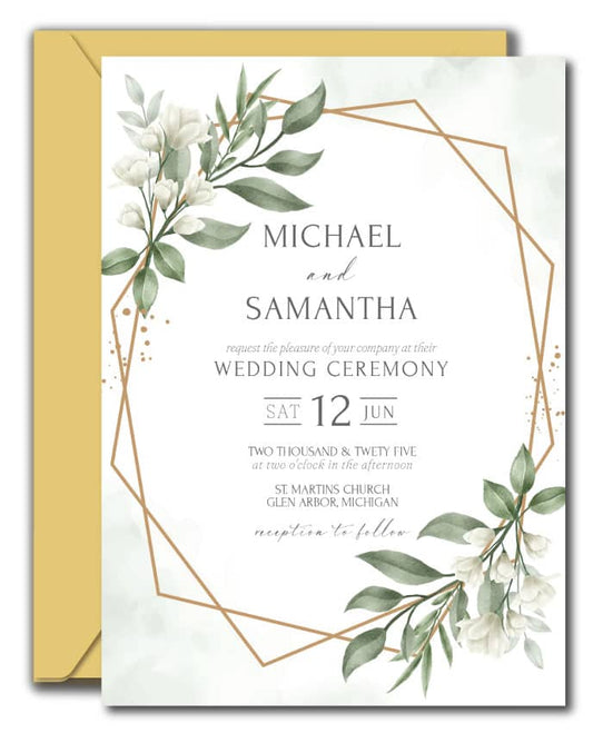 Greenery Wedding Invitations
