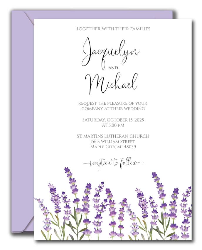 Lavender Wedding Invitations