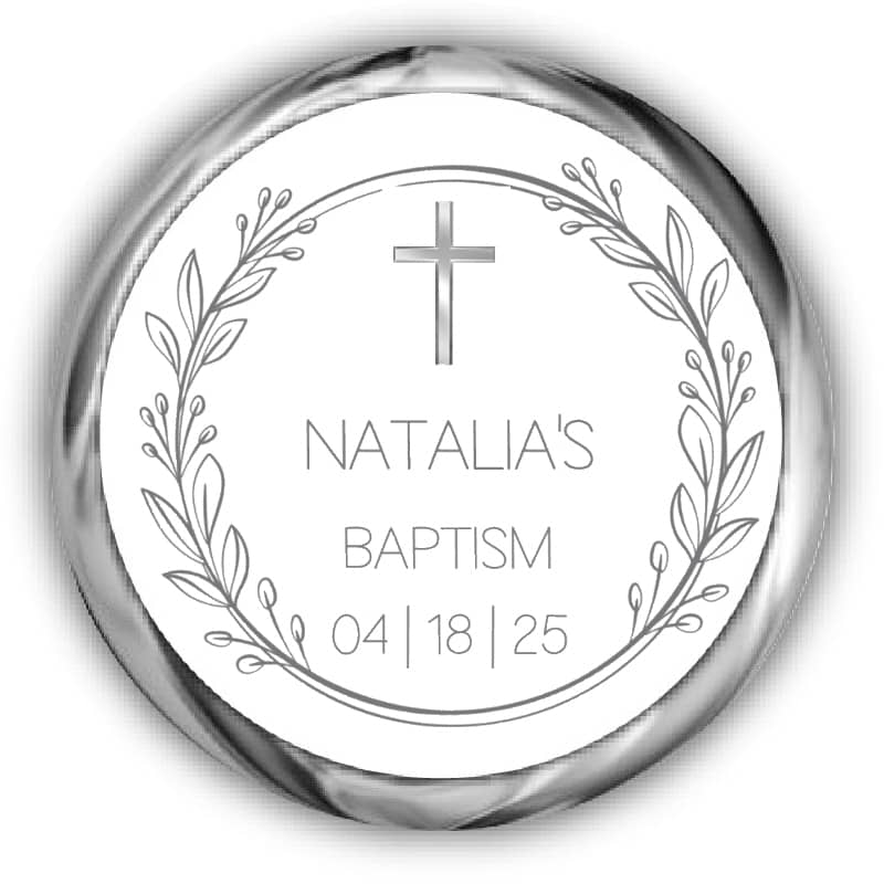 Minimal Baptism Kisses Stickers