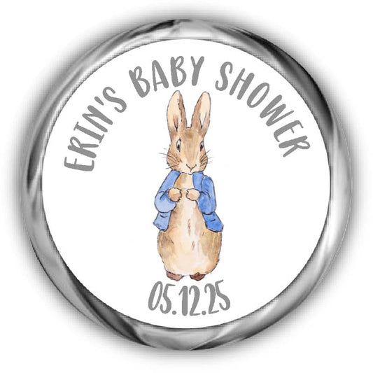 Peter Rabbit Baby Shower Kisses Stickers