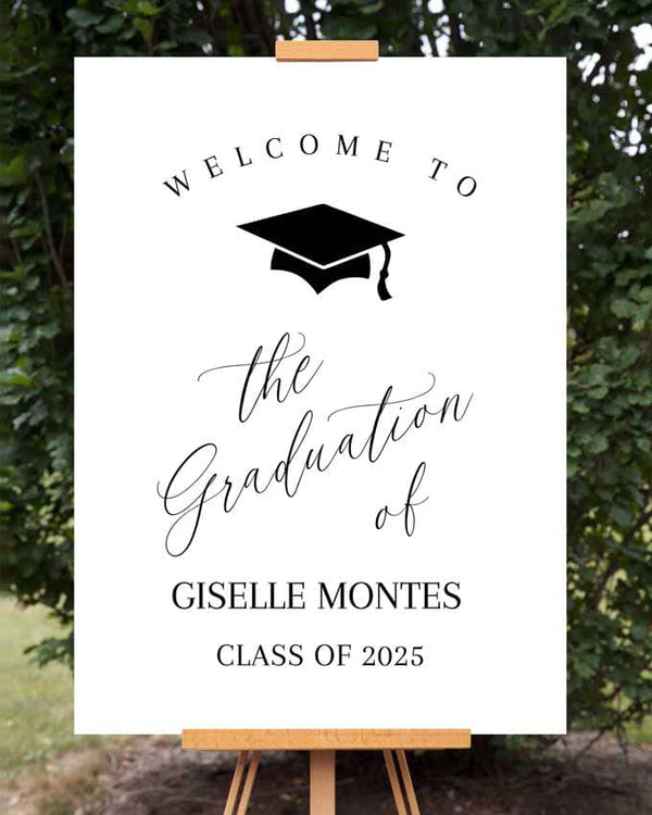 Simple Graduation Welcome Sign - Announce It!