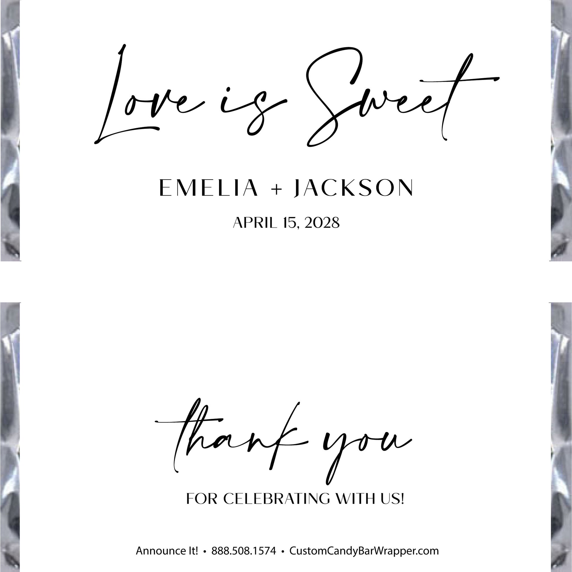 Love is Sweet Wedding Cady Bar Wrappers