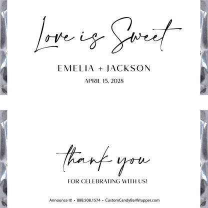 Love is Sweet Wedding Cady Bar Wrappers