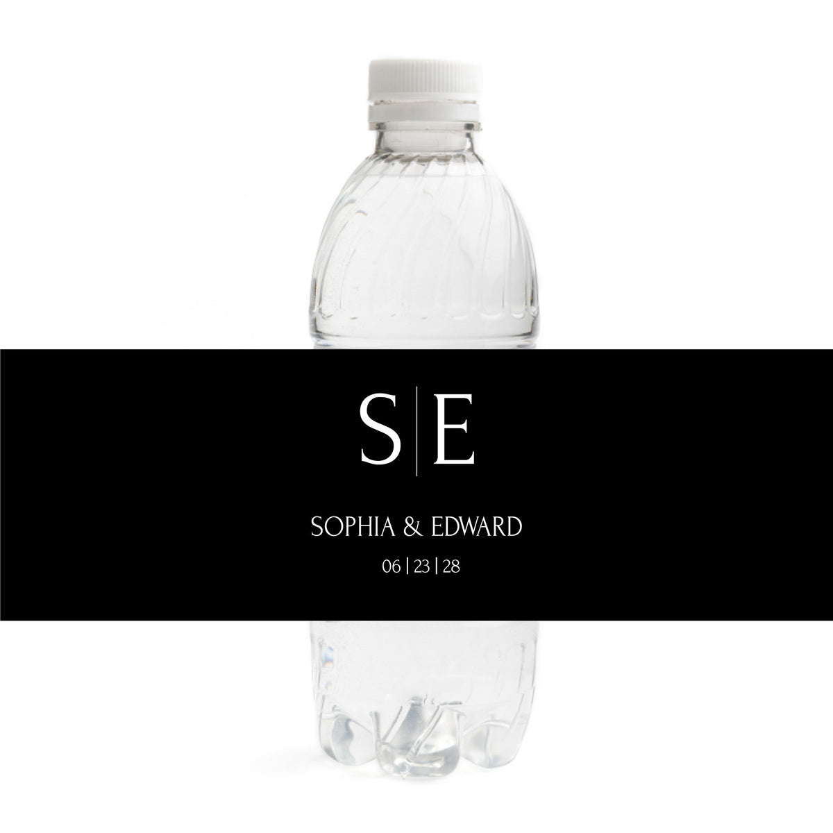 Minimal Wedding Water Bottle Labels