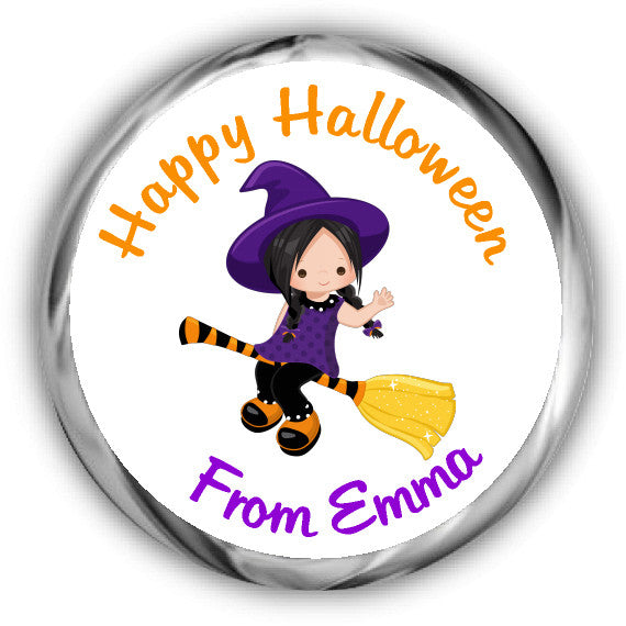 Witch Halloween Kisses Stickers