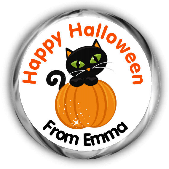 Cat Halloween Kisses Stickers