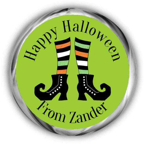 Witches Feet Halloween Kisses Stickers