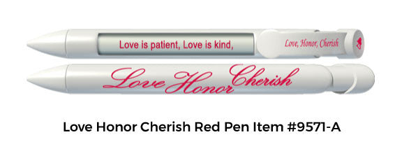 Love Honor Cherish Red Item #9571-A