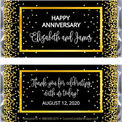 Confetti Anniversary Candy Bar Wrappers