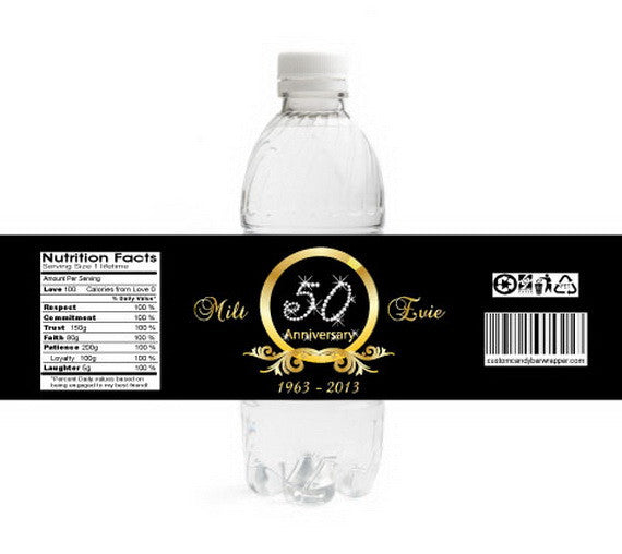 Diamond 50th Anniversary Bottle Labels