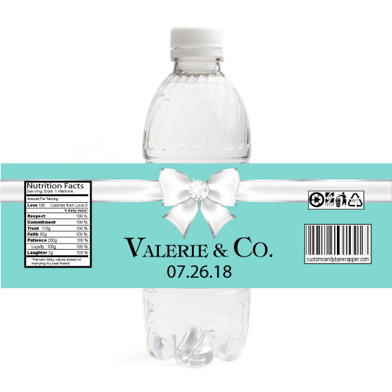 Tiffany Baby Shower Bottle Label