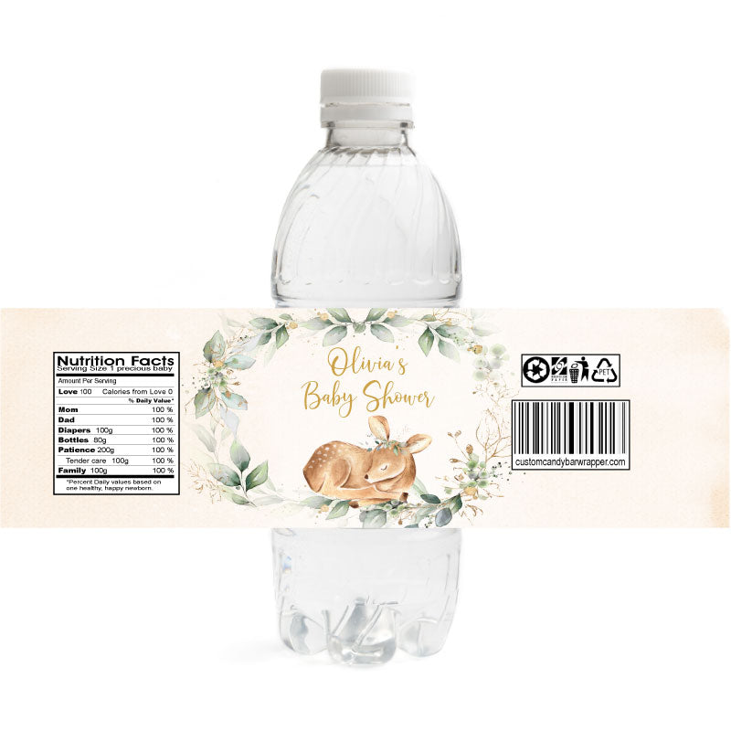 Oh Deer Baby Shower Water Bottle Labels