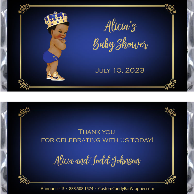 Prince Baby Shower Candy Bar Wrappers