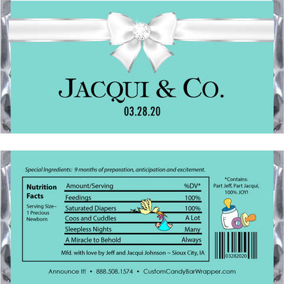 Baby and Co. Shower Candy Bar Wrappers