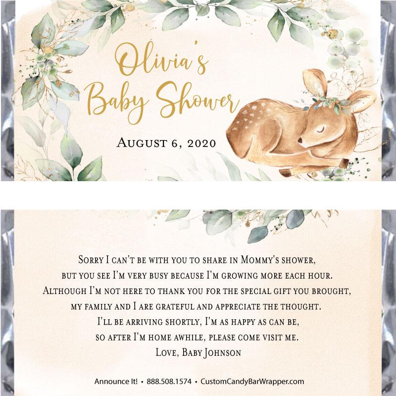 Oh Deer Baby Shower Candy Bar Wrappers