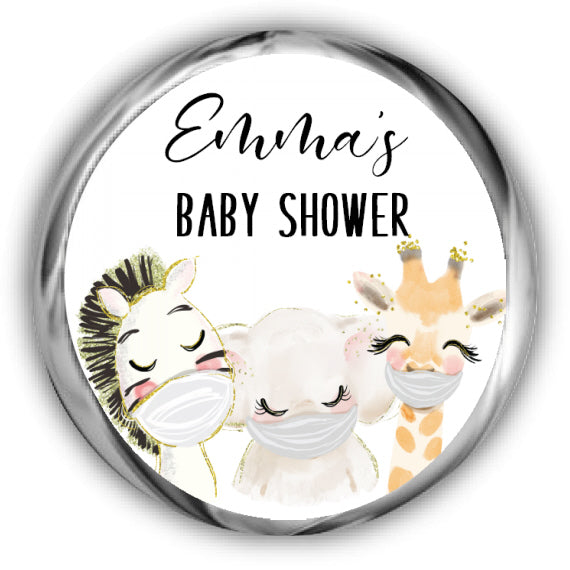 Virtual Baby Shower Kisses Stickers
