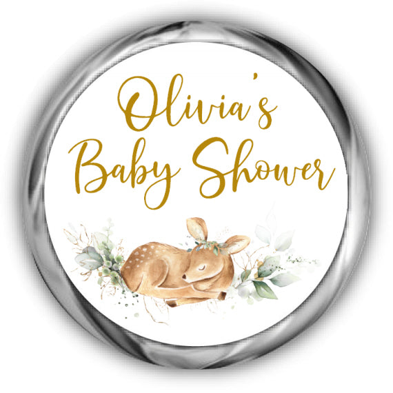 Oh Deer Baby Shower Kisses Stickers