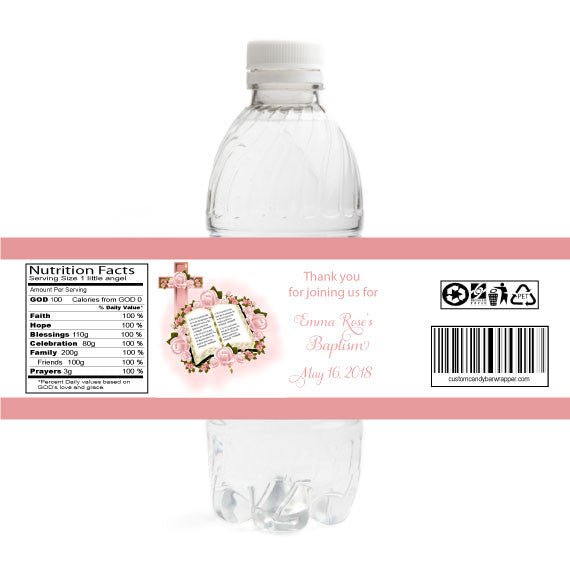 Bible Christening Bottle Label