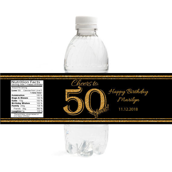 Cheers to Birthday Bottle Label