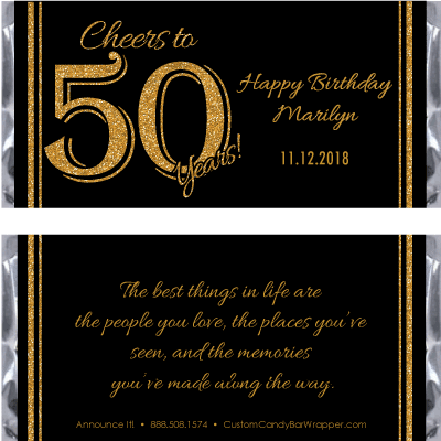 Cheers to Birthday Candy Bar Wrappers