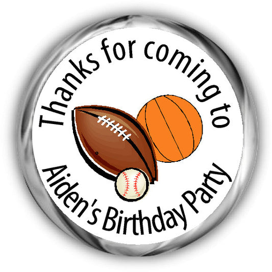 Sports Birthday Kisses Stickers