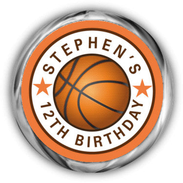 Basketball Birthday Kisses Sticker