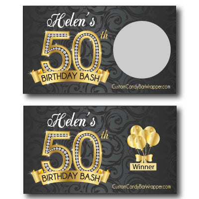 50th Birthday Scratch Off Cards