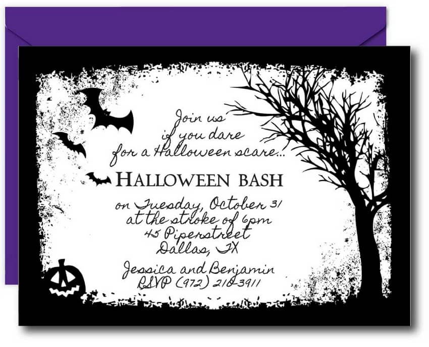 Black Forest Halloween Party Invitations