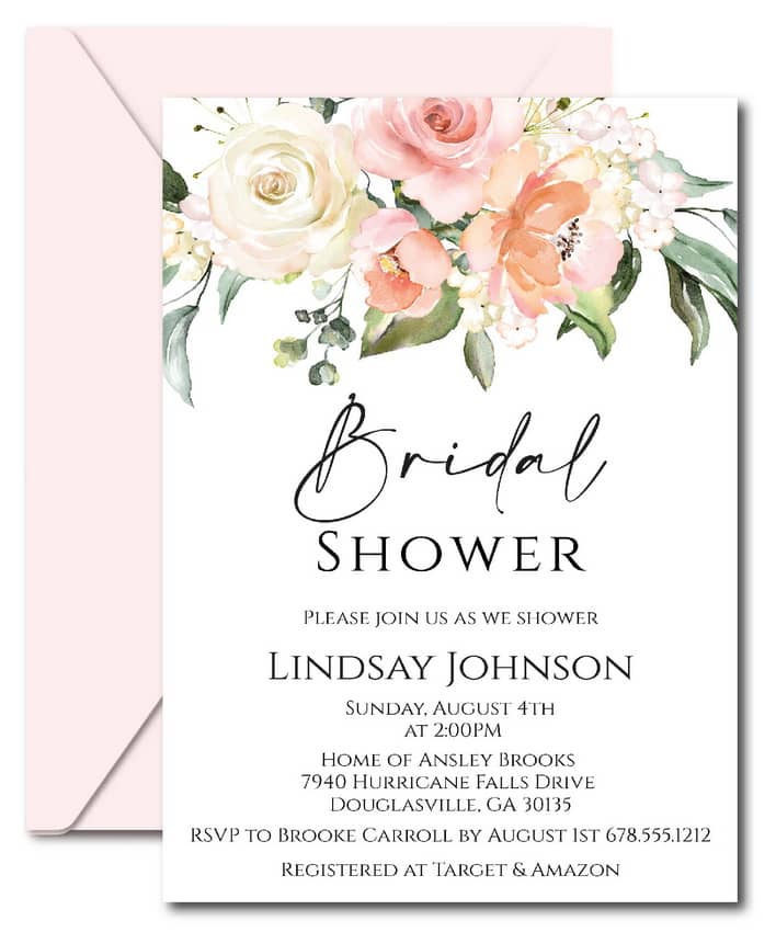 Blush Bridal Shower Invitation