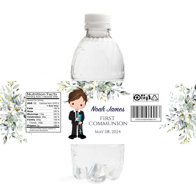 Communion Water Bottle Labels