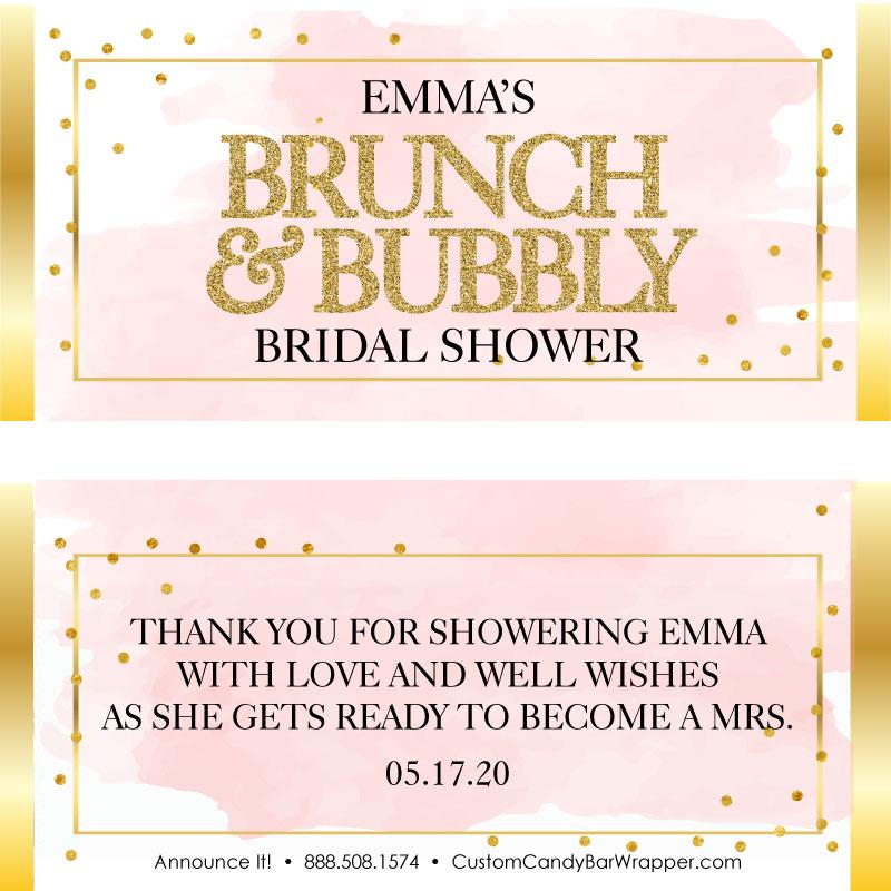 Brunch and Bubbly Bridal Shower Candy Bar Wrappers