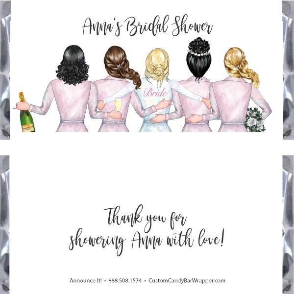 Bride Tribe Bridal Shower Candy Bar Wrappers