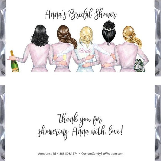 Bride Tribe Bridal Shower Candy Bar Wrappers