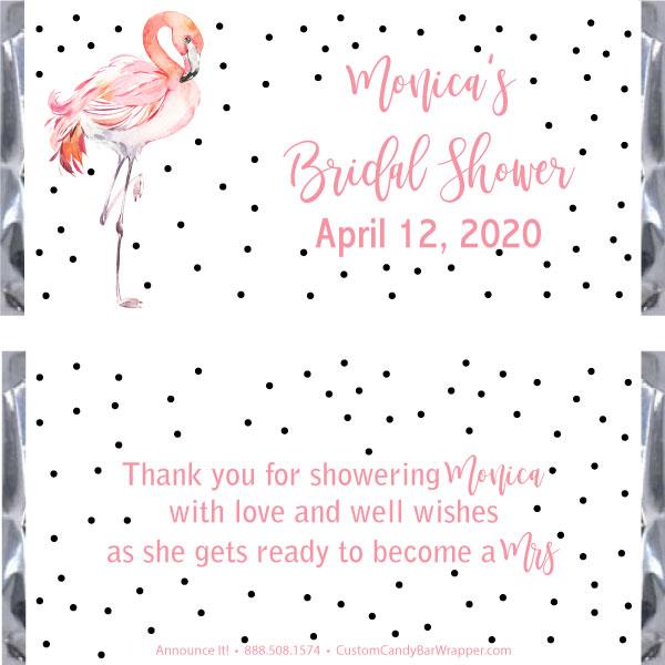 Flamingo Bridal Shower Candy Bar Wrappers