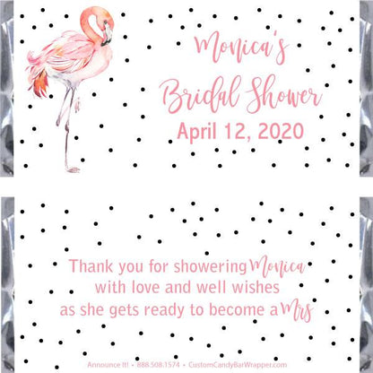 Flamingo Bridal Shower Candy Bar Wrappers