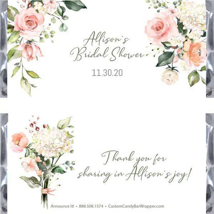 Blooms Bridal Candy Bar Wrappers