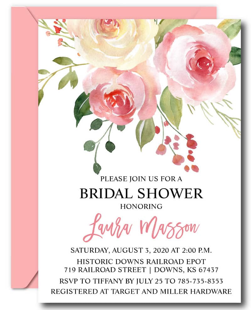 Floral Bridal Shower Invitations