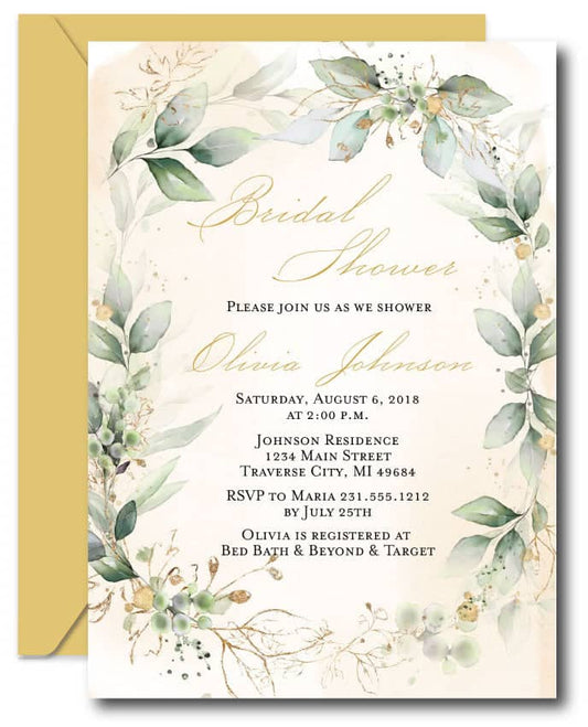 Garden Bridal Shower Invitations